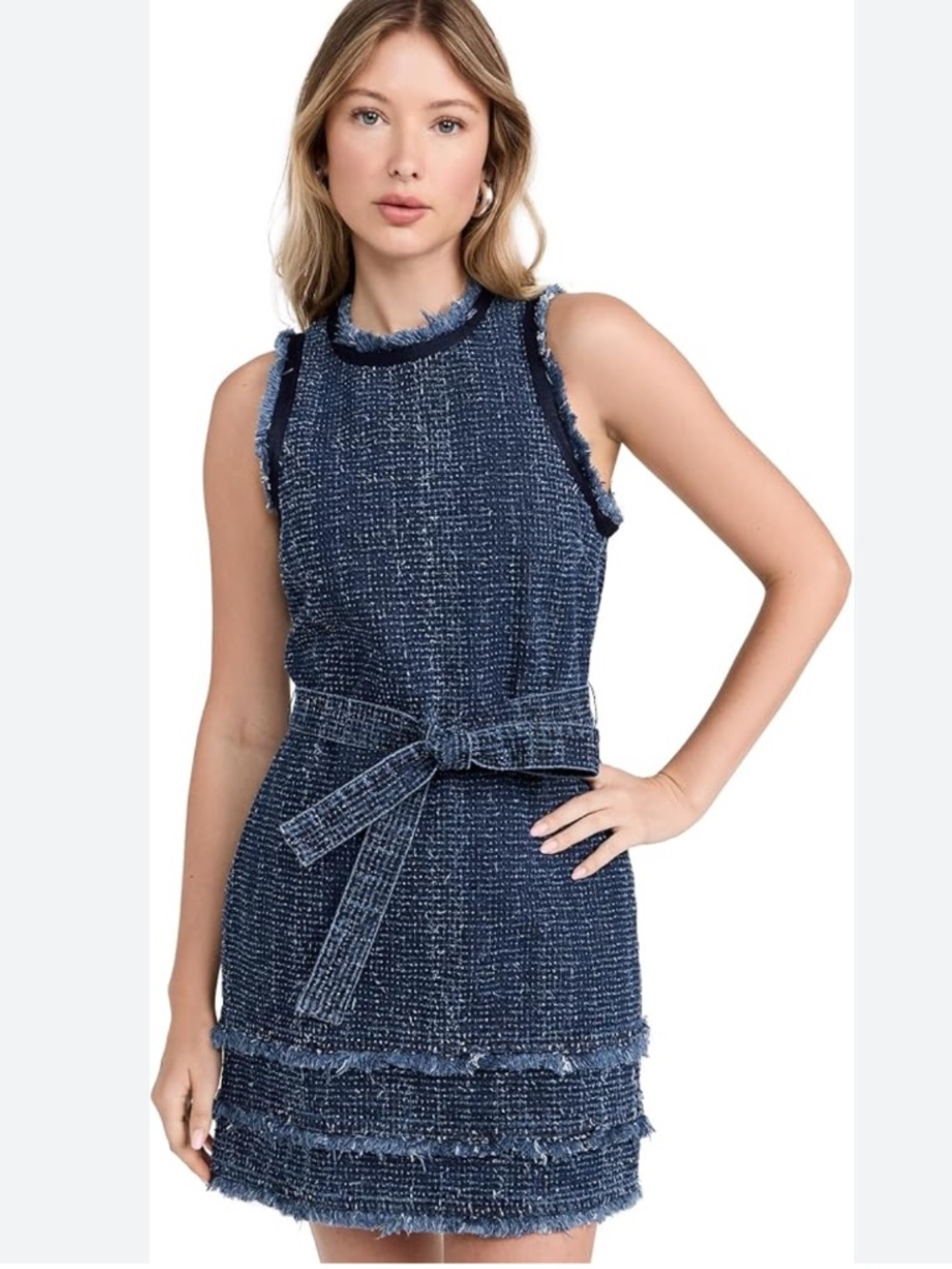 Cinq à Sept Mindie Bouclé Denim Dress